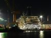 Llyod Werft Bremerhaven Schiff Dock Nachtbild