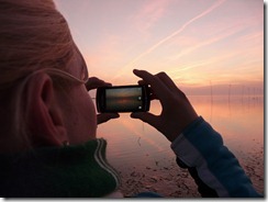 Sonnenuntergang mit "Model"