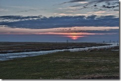 Sonnenuntergang Spieka-Neufeld, Stimmungsbild HDR