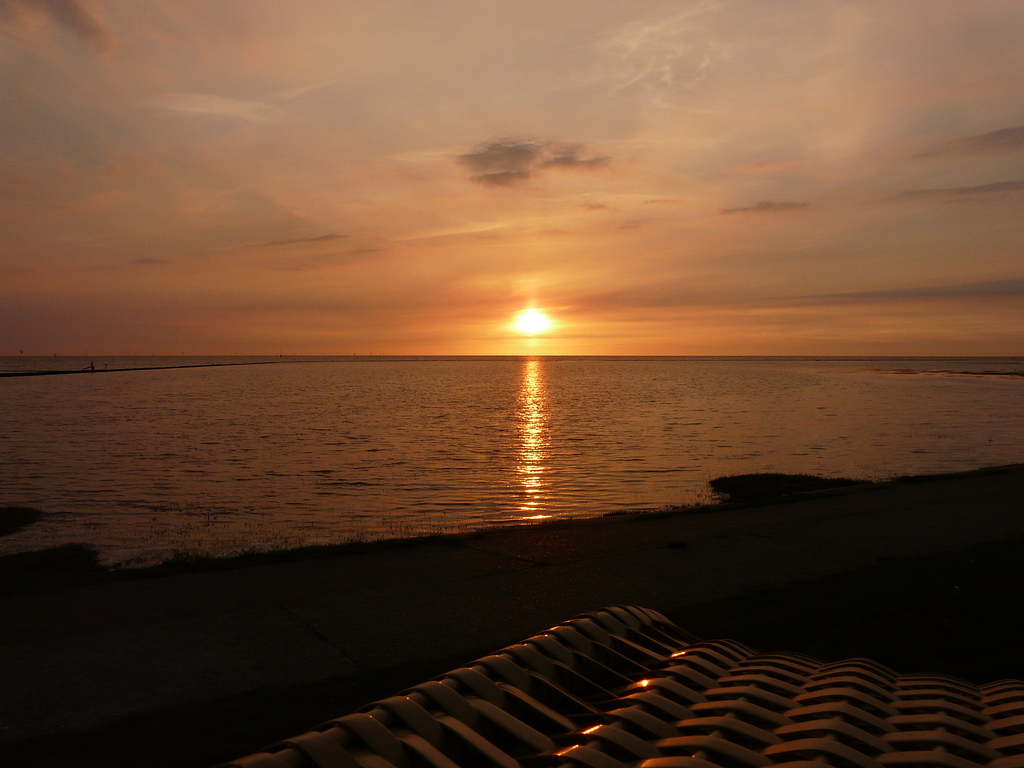 Sonnenuntergang Spieka Neufeld Hafen